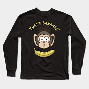 That's bananas! Shocked Monkey Long Sleeve T-Shirt